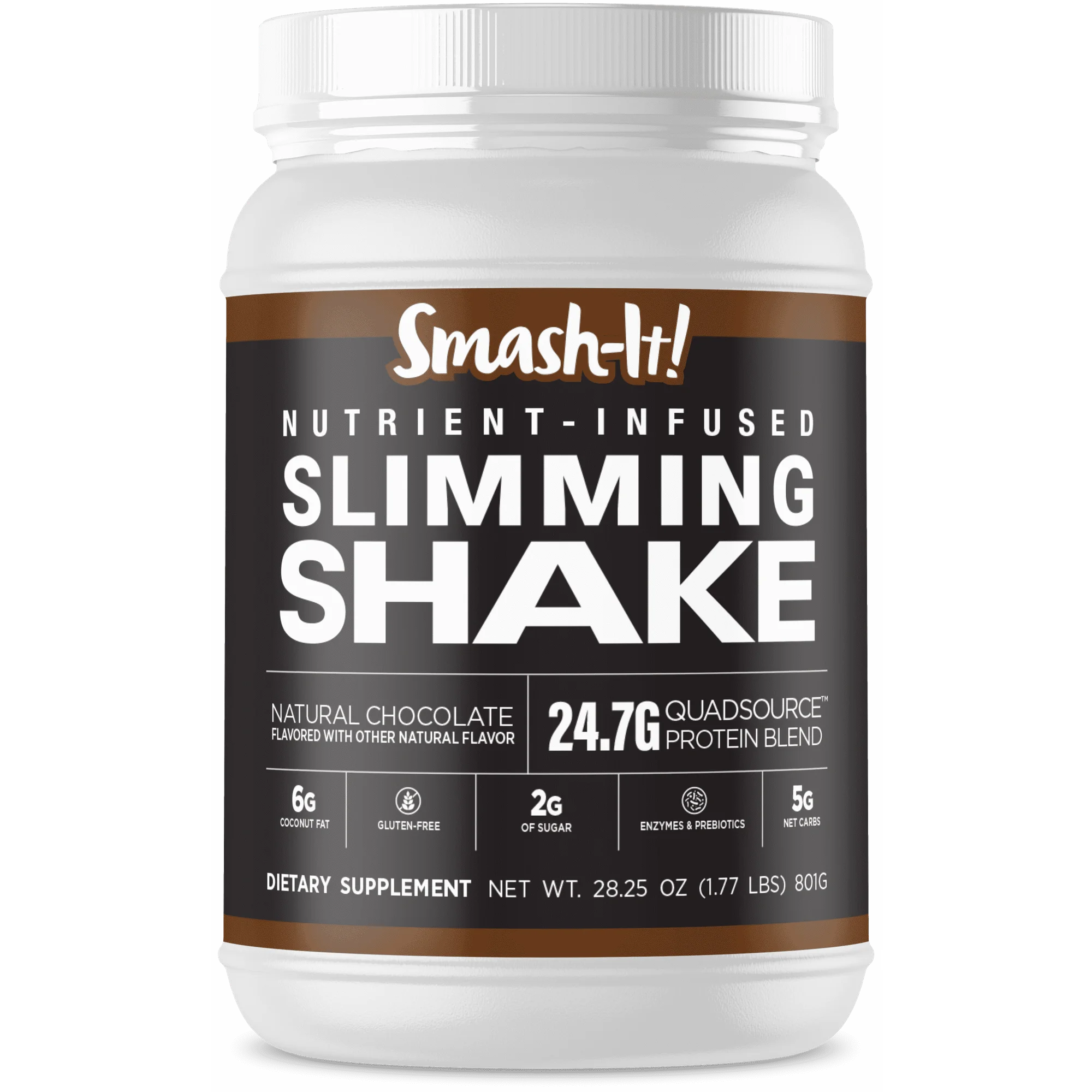 Primal Labs Smash-It Nutrient Infused Low Carb Protein Powder to Help Trim Down, Keto Meal Replacement Shake Powder, Gluten-Free Whey Protein Powder, Delicious Chocolate Flavor
