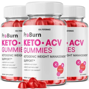 Pro Burn Keto ACV Gummies - Weight Loss Gummies for Women & Men - ACV Keto Gummies Fat Burner, Metabolism Gummies, Appetite Suppressant for Weight Loss, 3 Pack